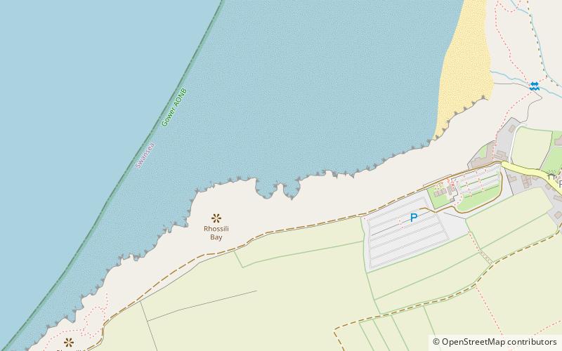 shipwreck cove rhossili location map