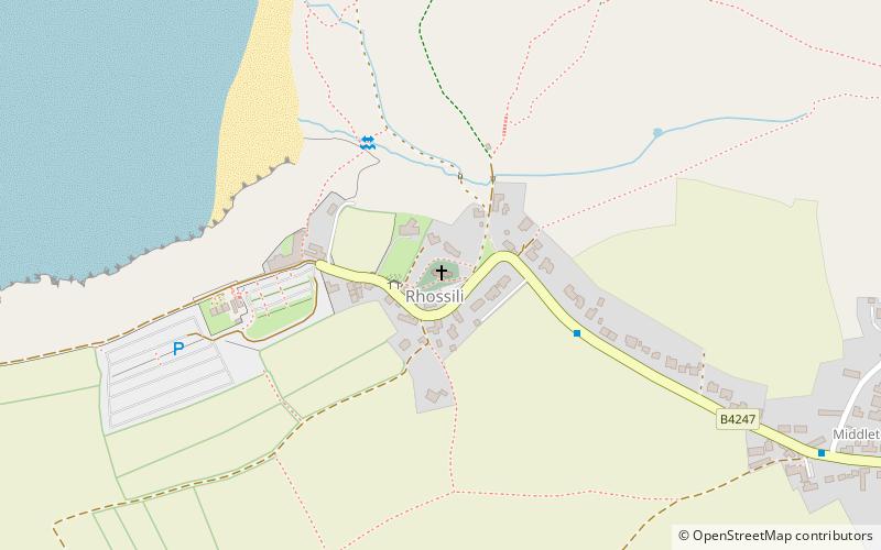 st mary rhossili location map