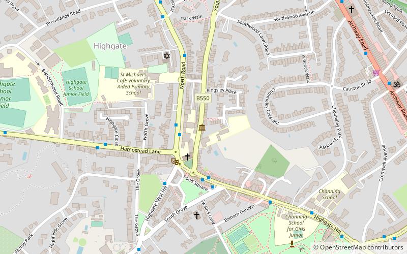 Highgate School location map