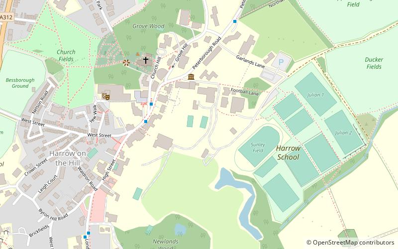 Harrow School location map
