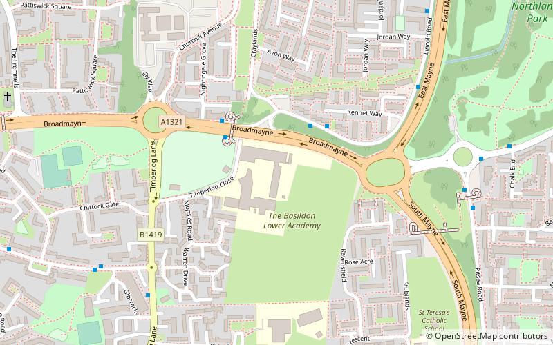 barstable school basildon location map