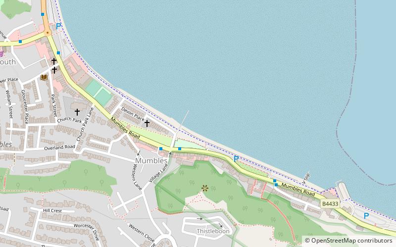 mumbles beach swansea location map