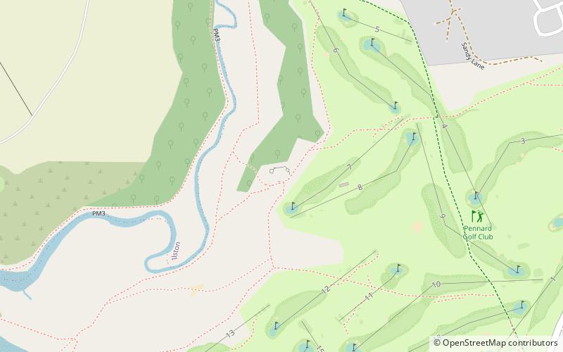 Pennard Castle location map