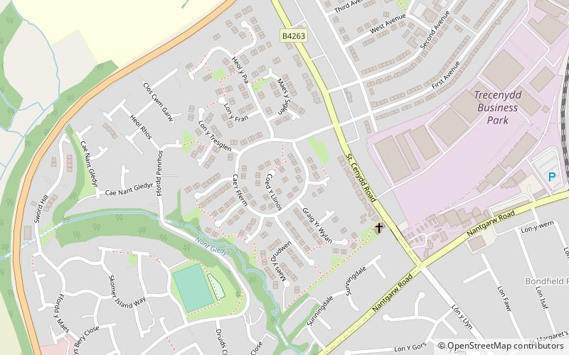 trecenydd caerphilly location map