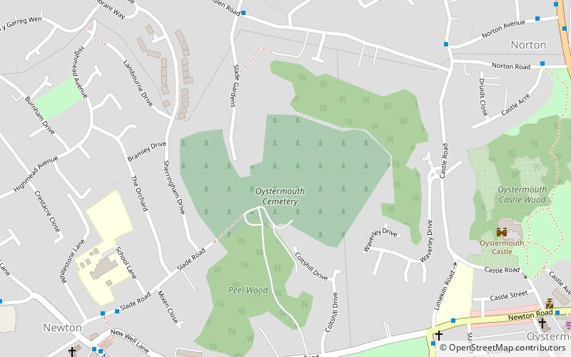 Oystermouth Cemetery location map