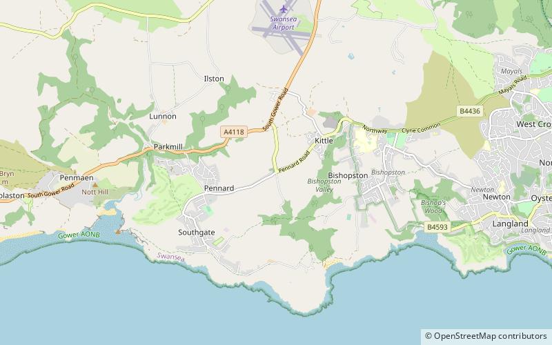 Pennard location map