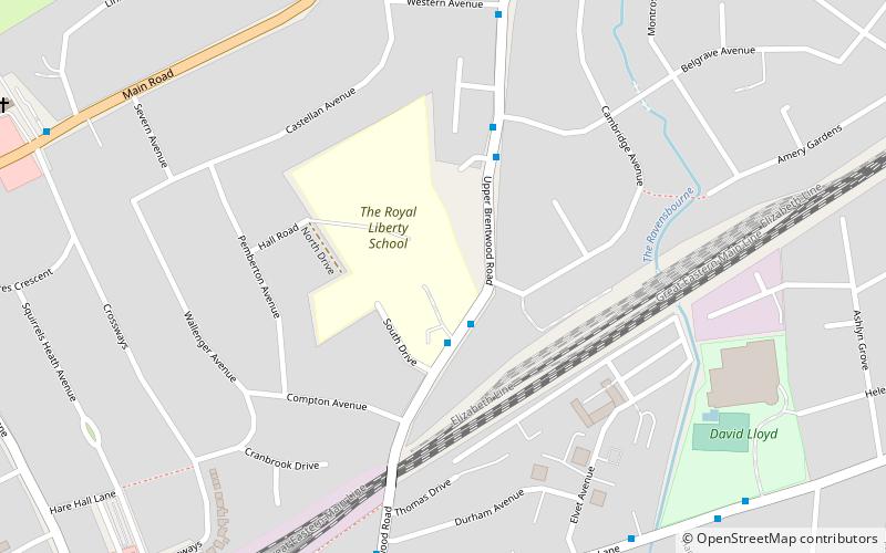 hare hall romford location map