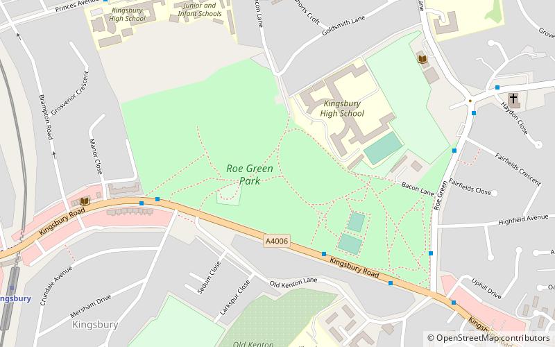 Roe Green Park location map