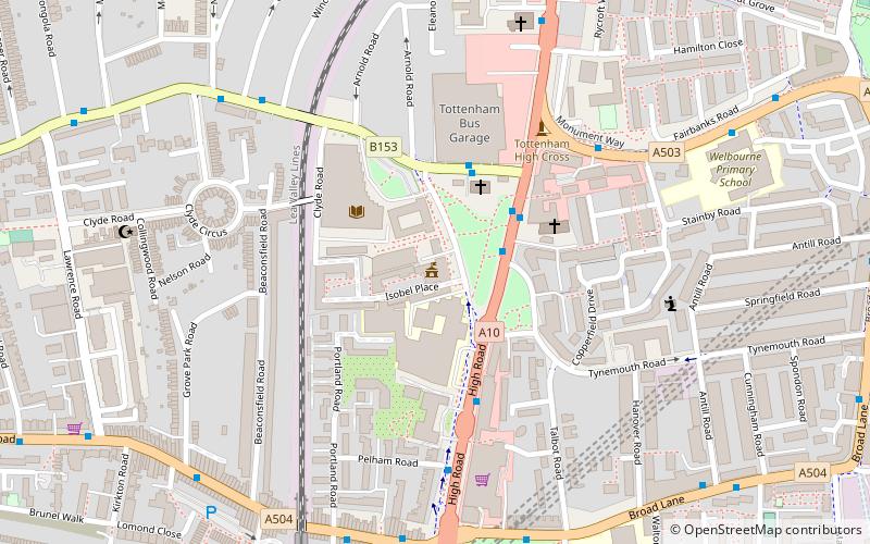 Tottenham Town Hall location map