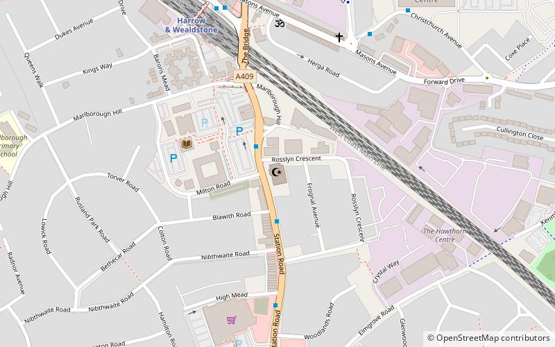 Harrow Central Mosque location map