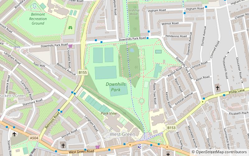 Downhills Park location map
