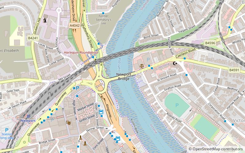 Newport Bridge location map