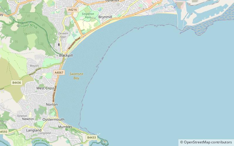 Swansea Beach location map