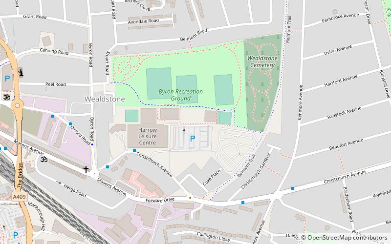 Harrow Skate Park location map