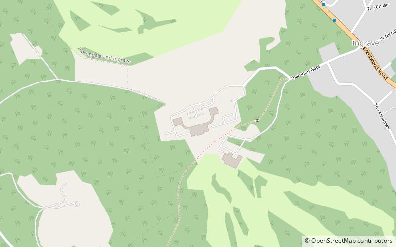 Thorndon Hall location map