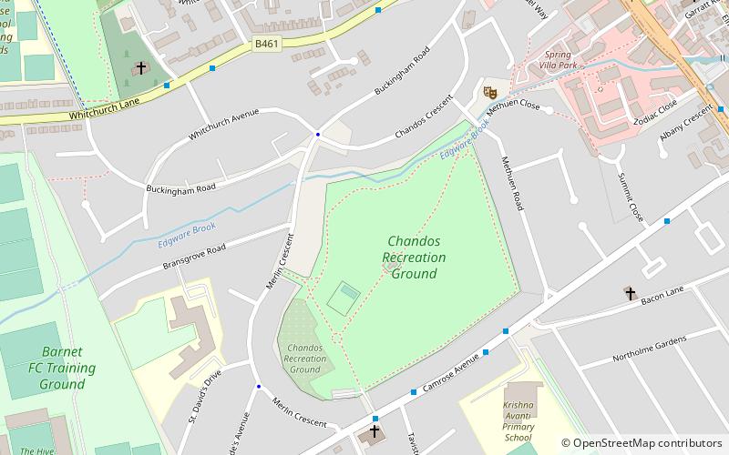 little stanmore borehamwood location map