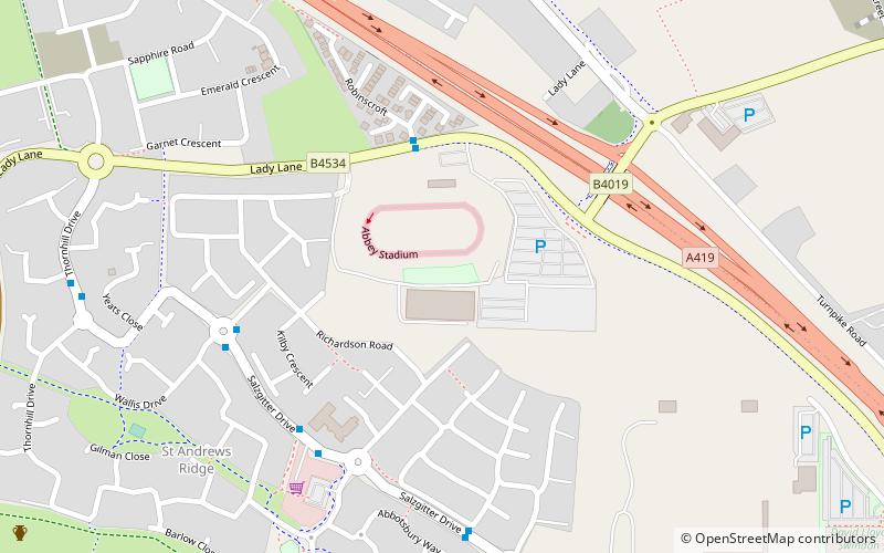 Swindon Stadium location map