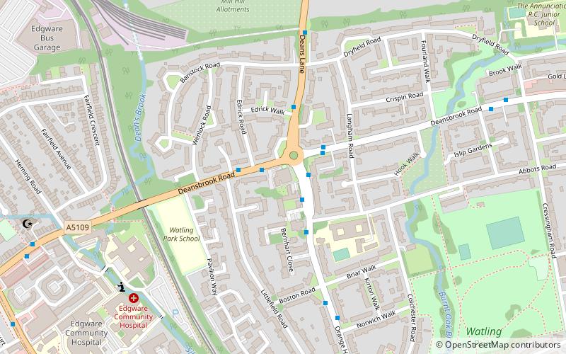 watling estate borehamwood location map