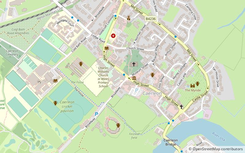 Caerleon Endowed School location map