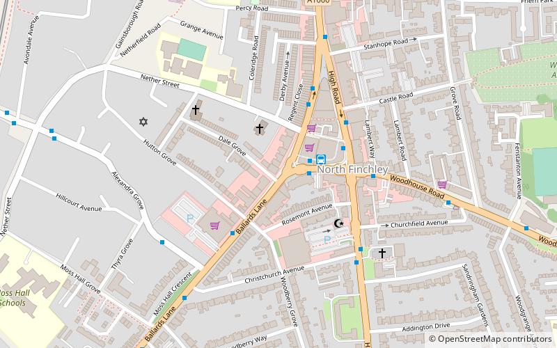 Finchley War Memorial location map