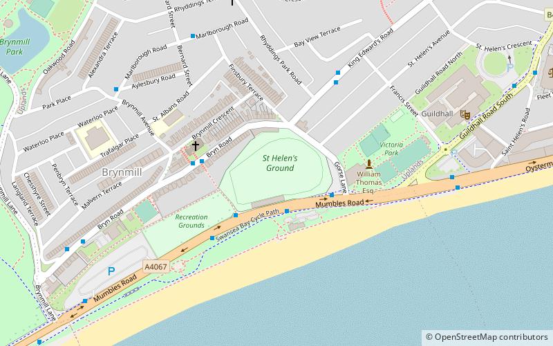 St Helens Rugby and Cricket Ground location map