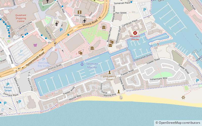 Swansea Marina location map