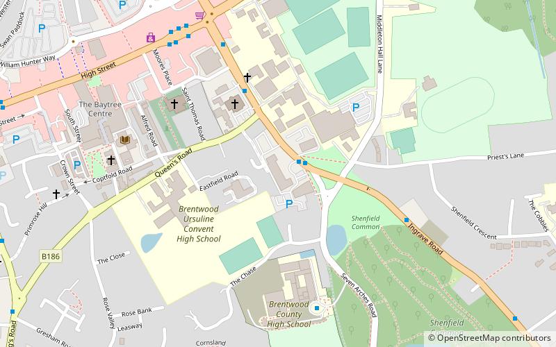 Brentwood Town Hall location map