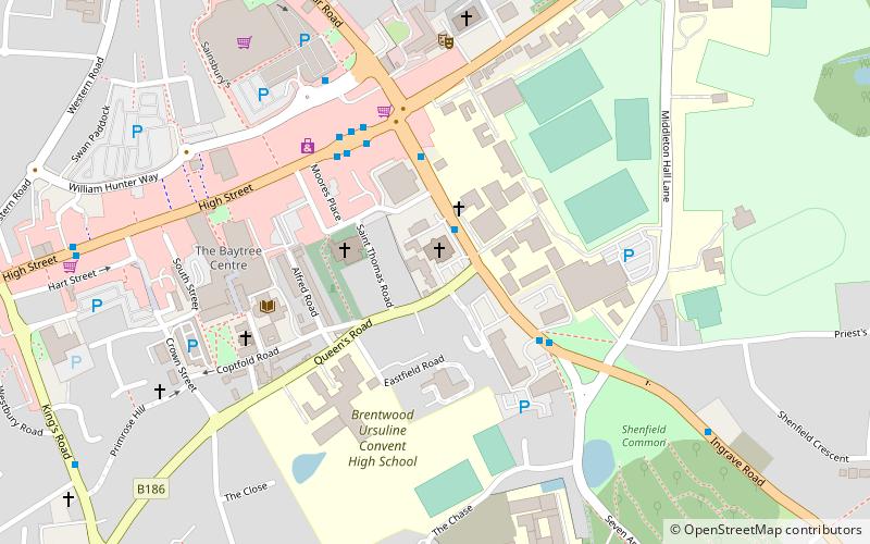 bishop of brentwood location map