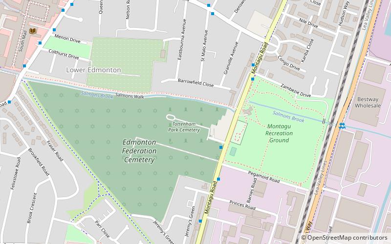 Tottenham Park Cemetery location map