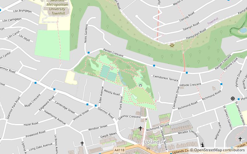 Cwmdonkin Park location map