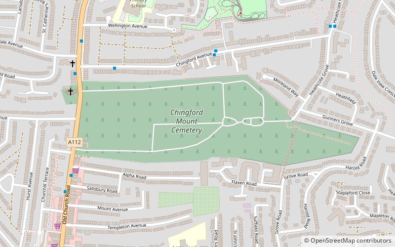 Chingford Mount Cemetery location map