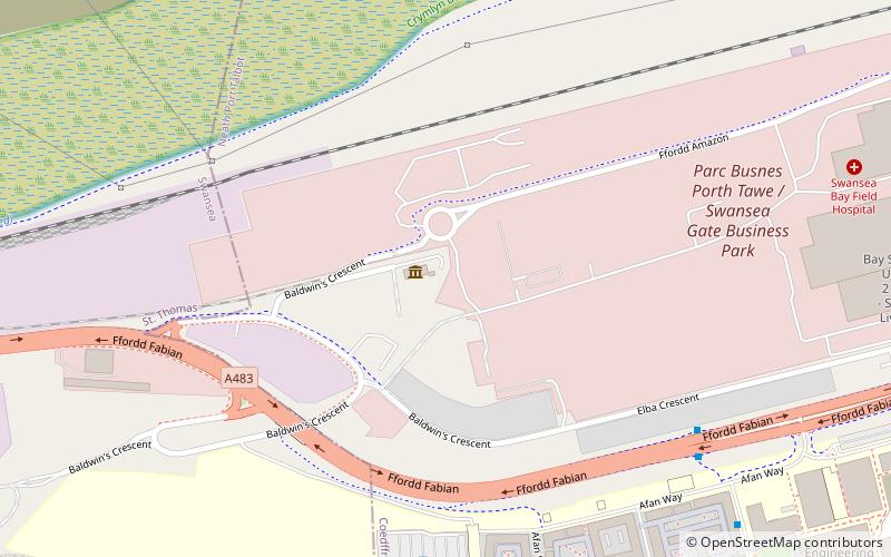 1940s Swansea Bay location map