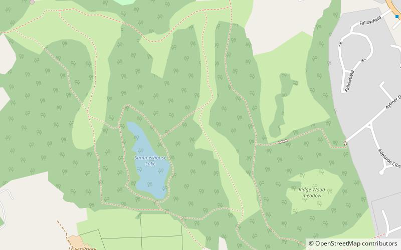 Bentley Priory Nature Reserve location map