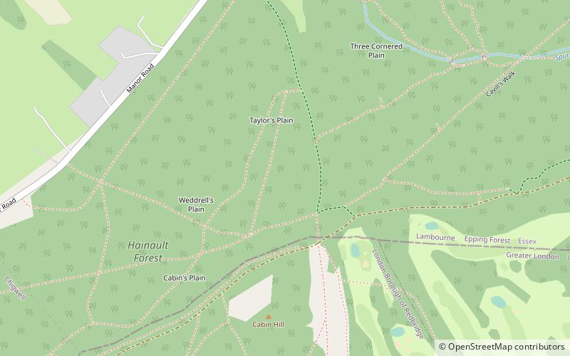 Hainault Forest location map