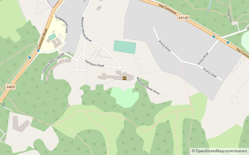 Bentley Priory location map