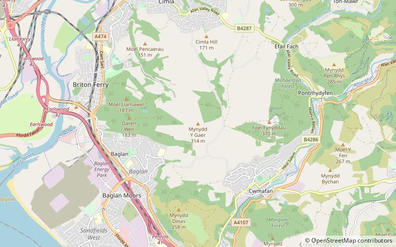 Mynydd-y-Gaer location map