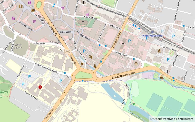 High Wycombe Town Hall location map