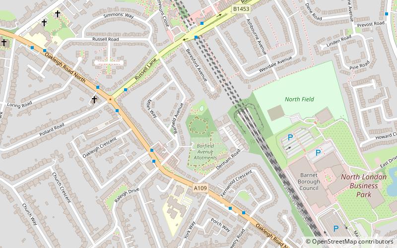 Barfield Allotments Nature Park location map