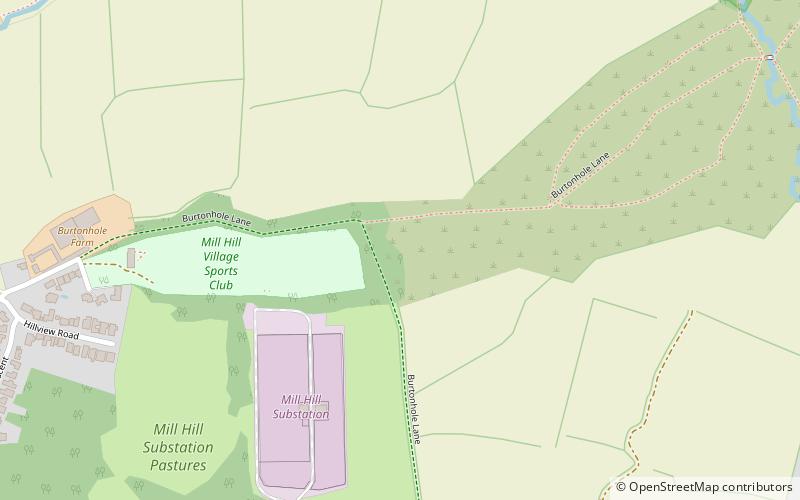 Burtonhole Lane and Pasture location map