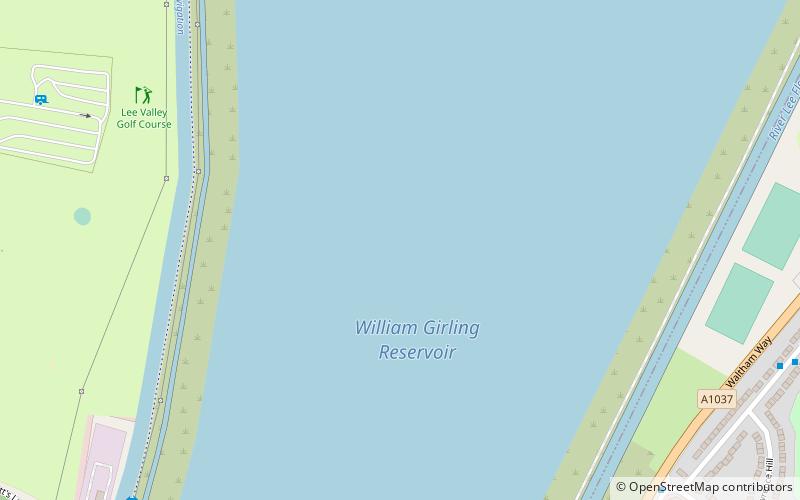 William Girling Reservoir location map