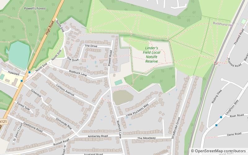 Vange Hill location map