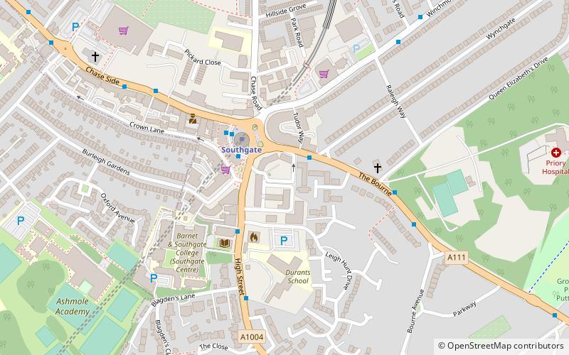 southgate london location map