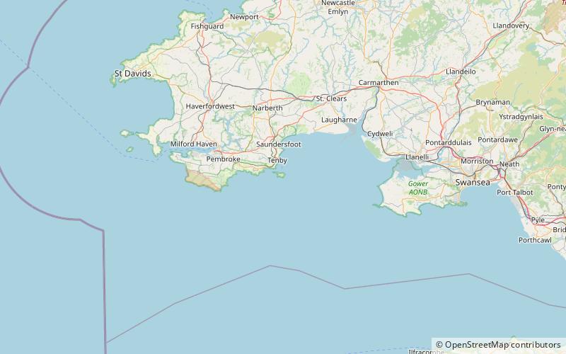 Caldey Lighthouse location map