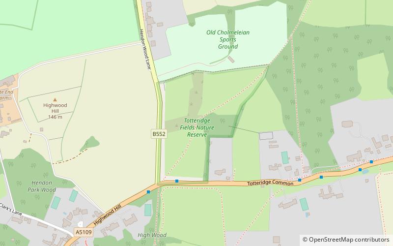 Totteridge Fields location map