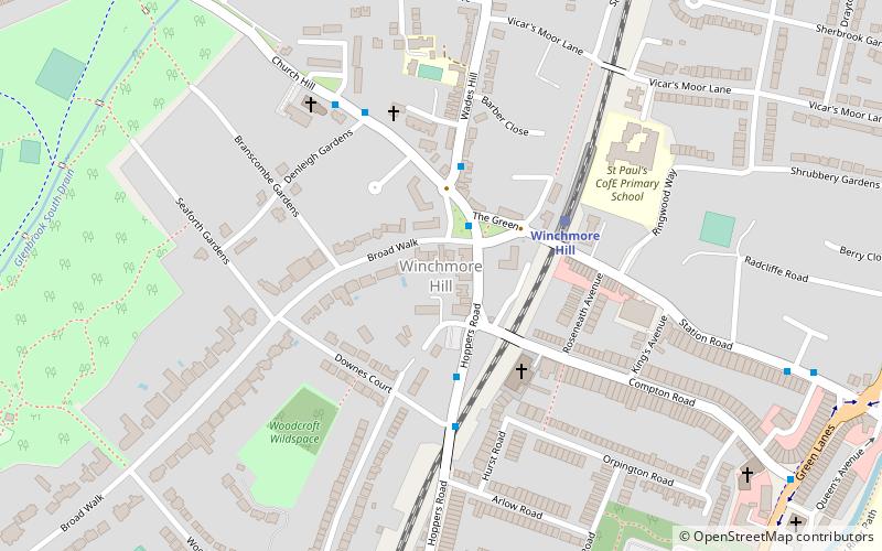 winchmore hill london location map