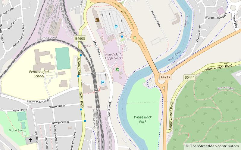 Hafod Copperworks location map