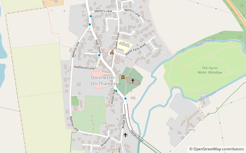 Dorchester Abbey Museum location map