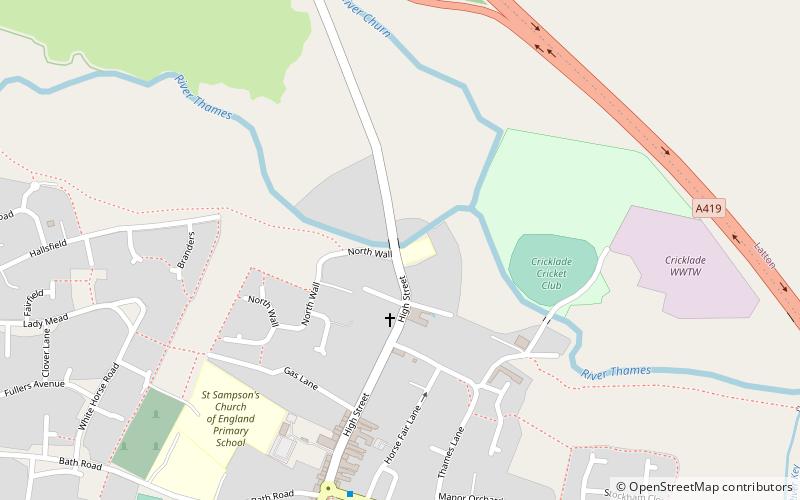 Cricklade Town Bridge location map