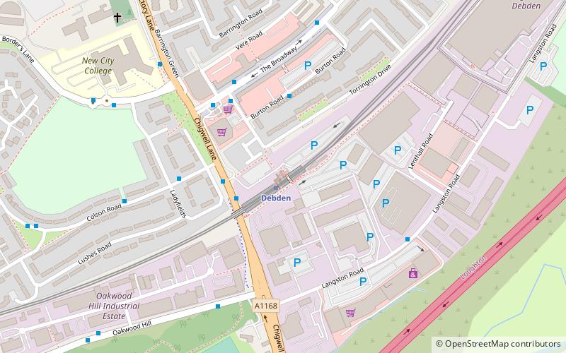 Debden location map