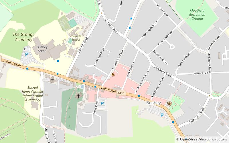 Bushey Museum location map